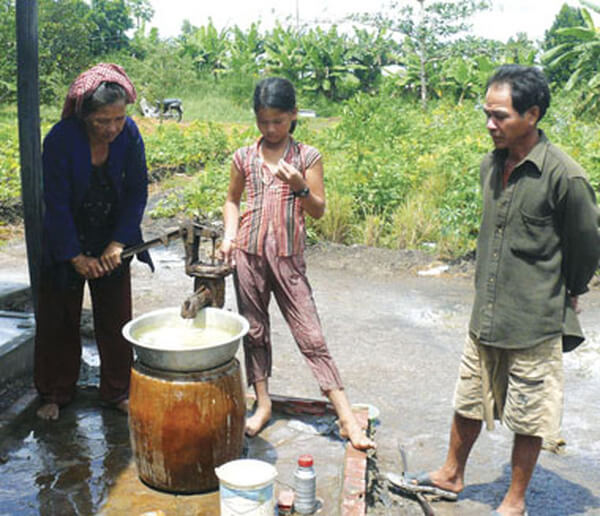 Sử dụng nước giếng không đảm bảo cũng là nguyên nhân gây ung thư